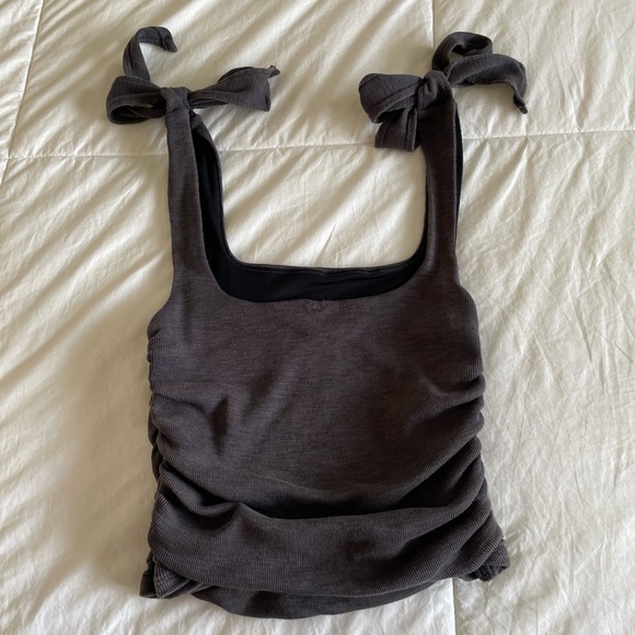 Free People Rouched Bow Tank - Picture 2 of 5